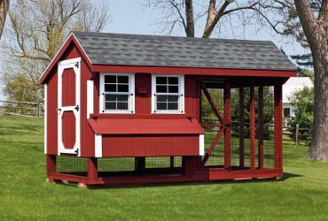 Combo Chicken Coop & Run with external nest boxes