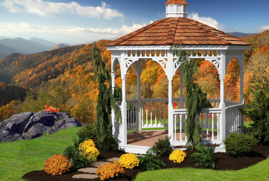 Pressure Treated Wood Octagon Gazebo-Classic Single Roof-3 Pressure Treated Wood Octagon Gazebo-Classic Single Roof-3