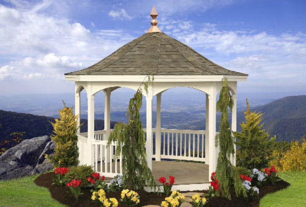 Vinyl Octagon Gazebo Belle roofline 4 Vinyl Octagon Gazebo Belle roofline 4