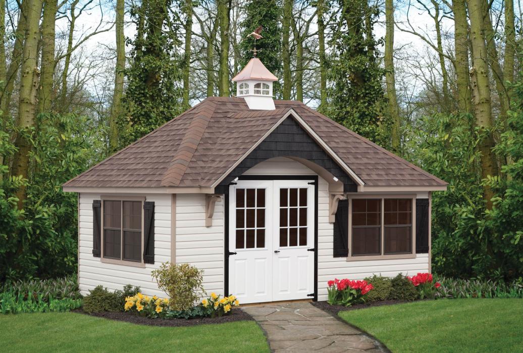 Dormer Shed -MANCHESTER-3 manchester dormer shed with vinyl siding and cupola