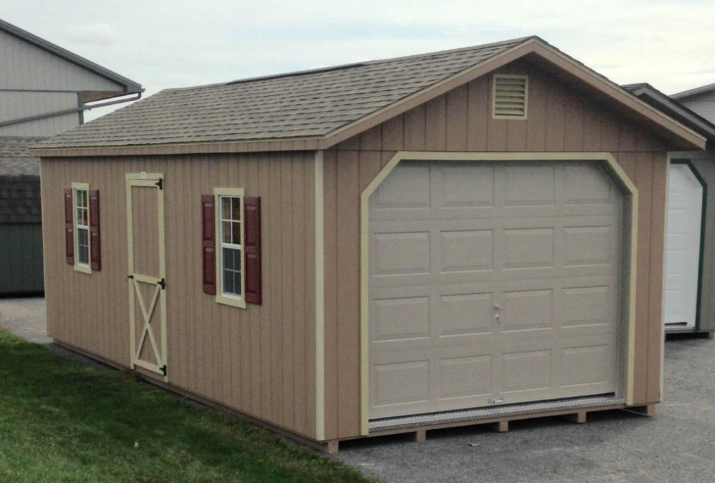 Aframe Single Car Garage Duratemp Siding-2 Aframe Single Car Garage with Duratemp Siding