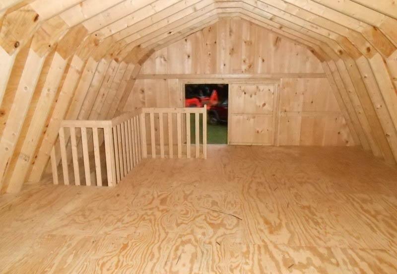 second floor of Amish built shed