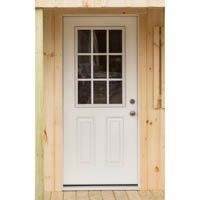 36" Prehung Door with 9 Lite Glass