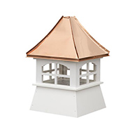 Windowed Cupola - Poly w/Copper Top 21"