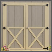 Wood Door with X Bottom Panel (standard)