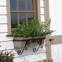 Wrought Iron Flower Box Frame