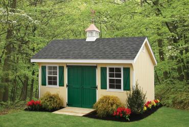 Classic New England Quaker Shed with Duratemp T1-11 Siding