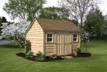 salt box 10x12 heritage pine siding