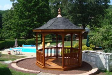 Pressure Treated Wood Octagon Gazebo with Belle Roof