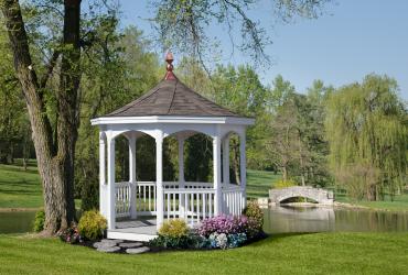 White Vinyl Majestic Gazebo