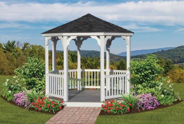 Vinyl Octagon Country Gazebo