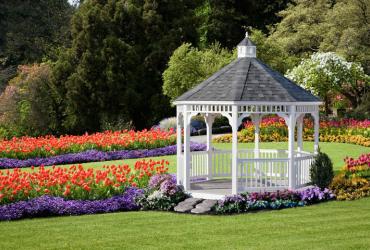 Vinyl Octagon Gazebo with Cathedral Roofline