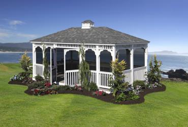 Vinyl Rectangle Gazebo- Classic Single Roof-3