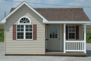 Classic Vinyl Victorian shed with porch