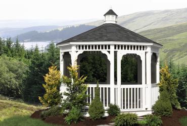 Vinyl Octagon Gazebo- Classic Single Roof