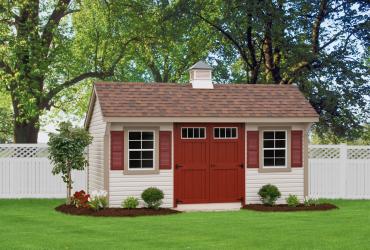 New England Classic Quaker Shed with vinyl siding