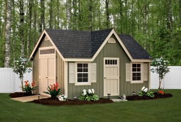 12 x 16 New England Classic shed with Dormer and Duratemp T1-11 Siding