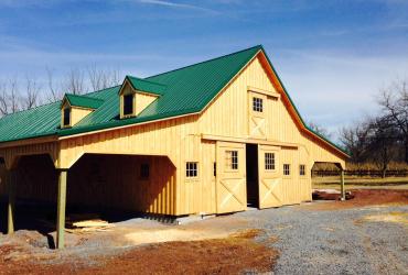 Two Story Horse Barn with overhangs
