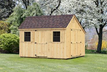 Salt Box Shed with Board & Batten Siding