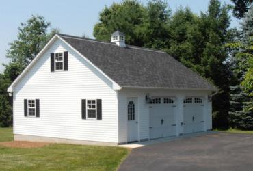 Two Story Aframe vinyl Garage with cupola