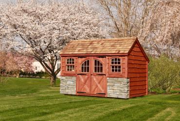 Heritage Pine with Stone Shed