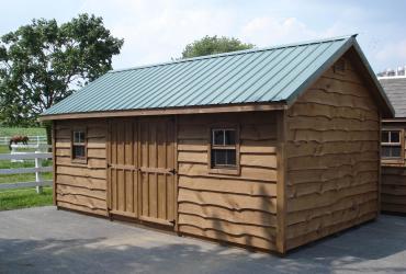 Manor Shed with Heritage Siding and optional metal roof