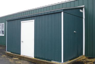 Custom lean to shed with DuraTemp T1-11 siding