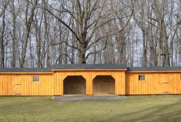 Custom horse stall barn
