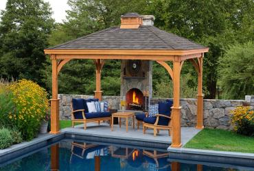 Keystone Wood Pavilion with a Standard Roof