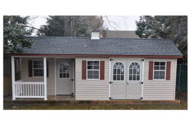 vinyl aframe shed with porch