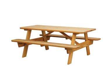 Regular Picnic Table (Benches Built-In)