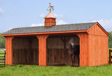Run-In Shed with cupola and weathervane