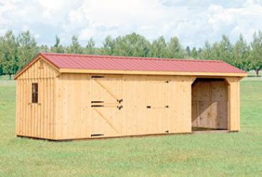 Shed Row Barn with Run In