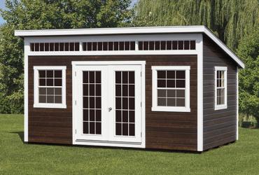 Backyard Studio Shed with Transom Dormer