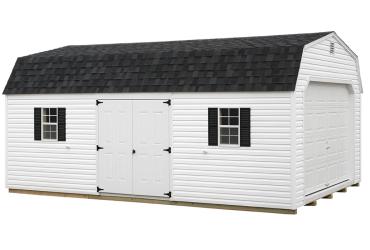 Dutch Barn Single Car Garage Vinyl Siding