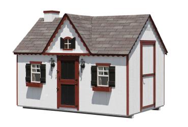 8 x 12 Victorian Playhouse w/ Coach Lights