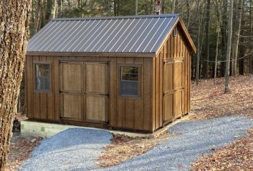 Custom New England Classic: Cape Cod Shed 12x16 LP Smart Panel Siding with Batten Strips