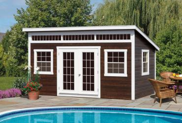 studio shed as pool house