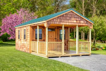 12x24 A Frame Cabin -cedar shake-metal roof