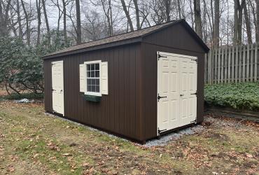 side view of classic shed