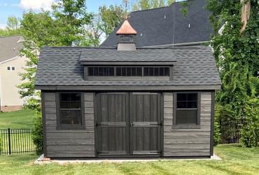 CLASSIC: DELUXE CAPE COD W/ ROOF DORMER: 12' X 16': 7" LP lap siding