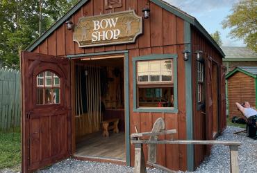 Custom shed designed for a shop