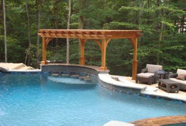 12x12 Elegant Wood Pergola,Canyon Brown stain 