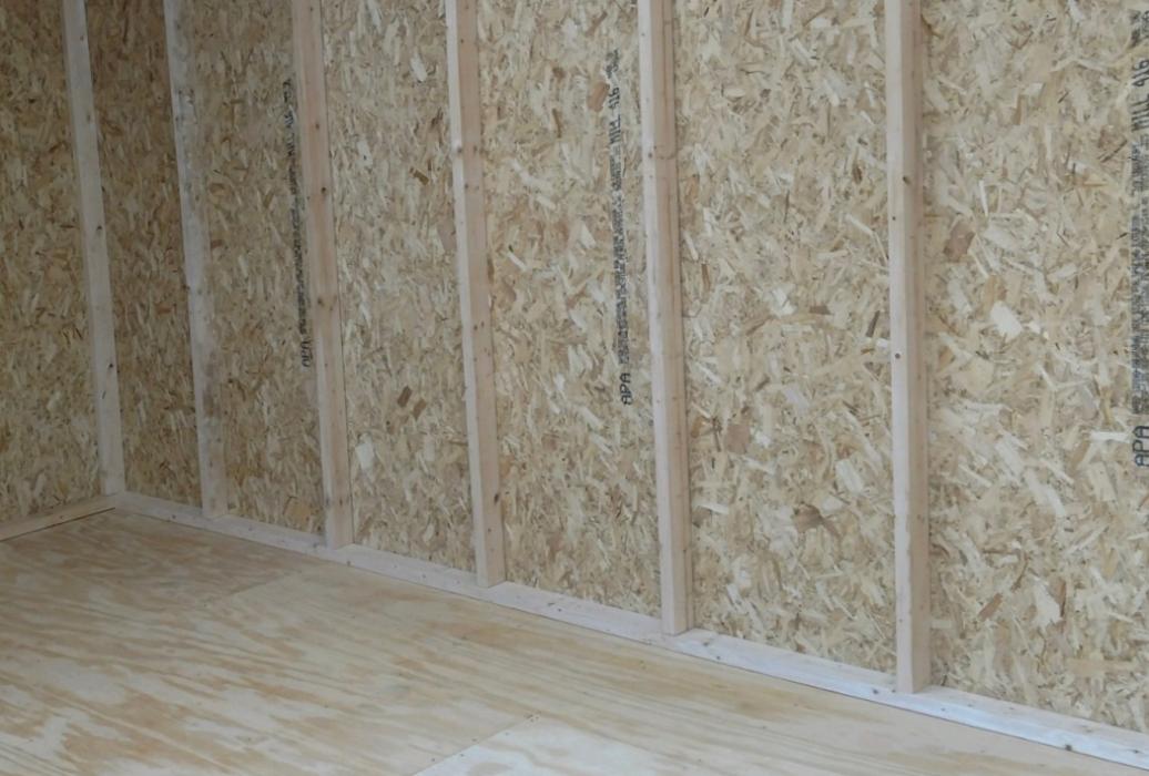 Economy Aframe interior Economy Aframe shed interior