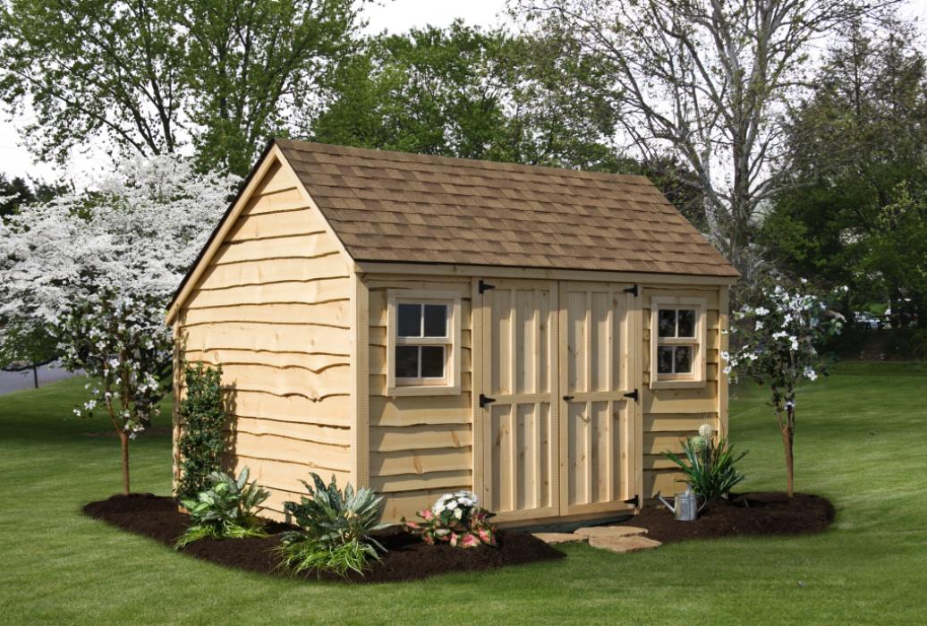 salt box 10x12 heritage pine siding