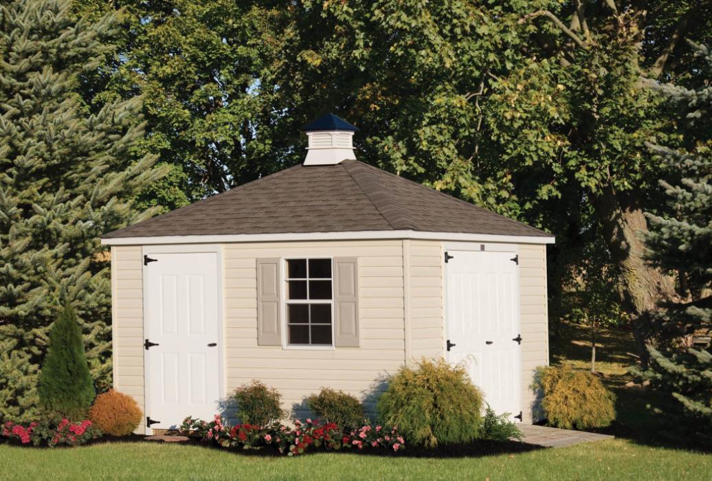 standard vinyl: hip roof shed lancaster county barns