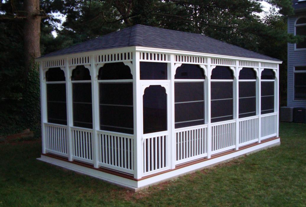 Vinyl Rectangle Gazebo- Classic SingleRoof -10 Vinyl Rectangle Gazebo- Classic SingleRoof -10