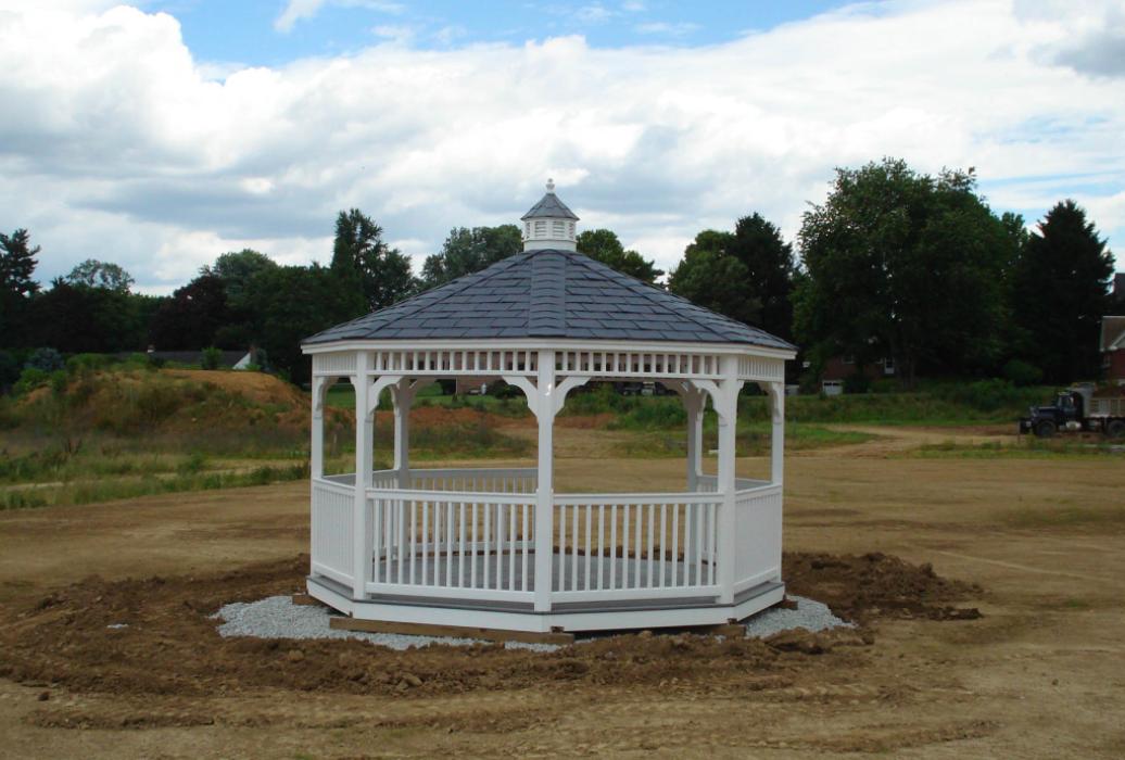 Vinyl Octagon Gazebo- Classic Single Roof