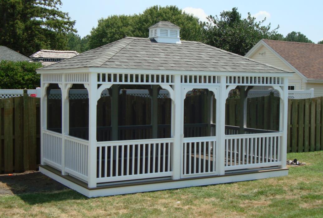 Vinyl Rectangle Gazebo- Classic Single Roof -13