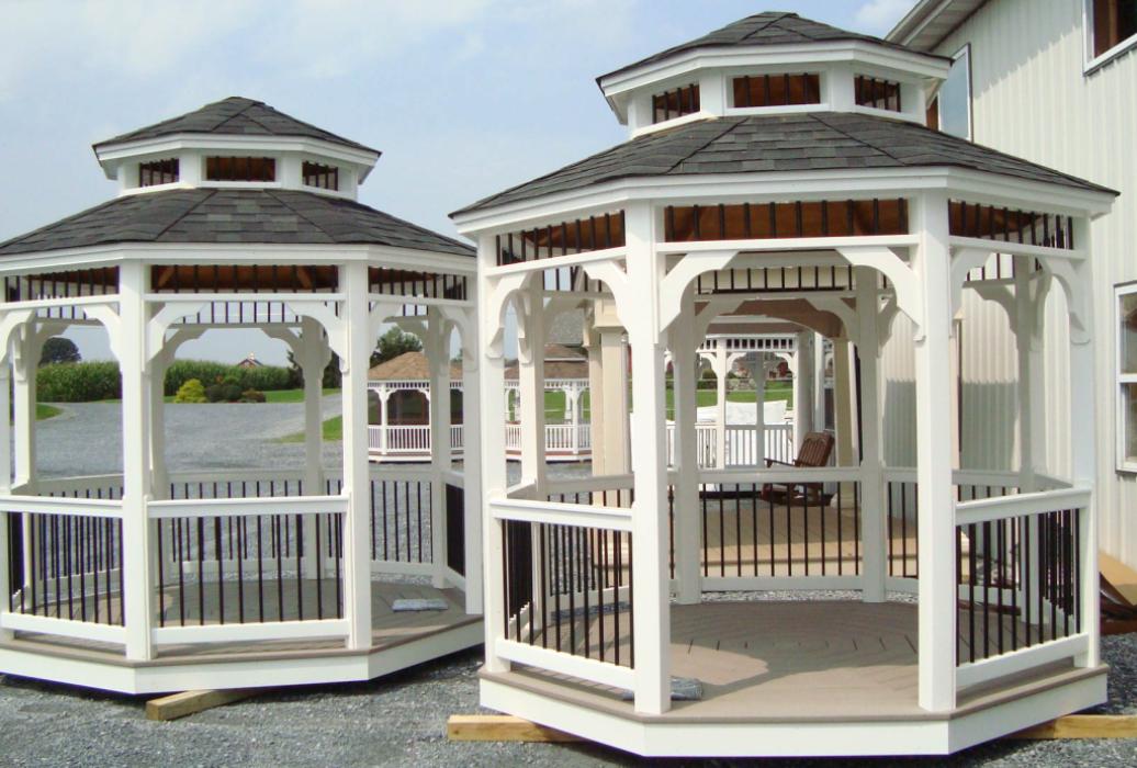 Vinyl Octagon Gazebo- Double Victorian Roof-11 Vinyl Octagon Gazebo with a Double Victorian Roof